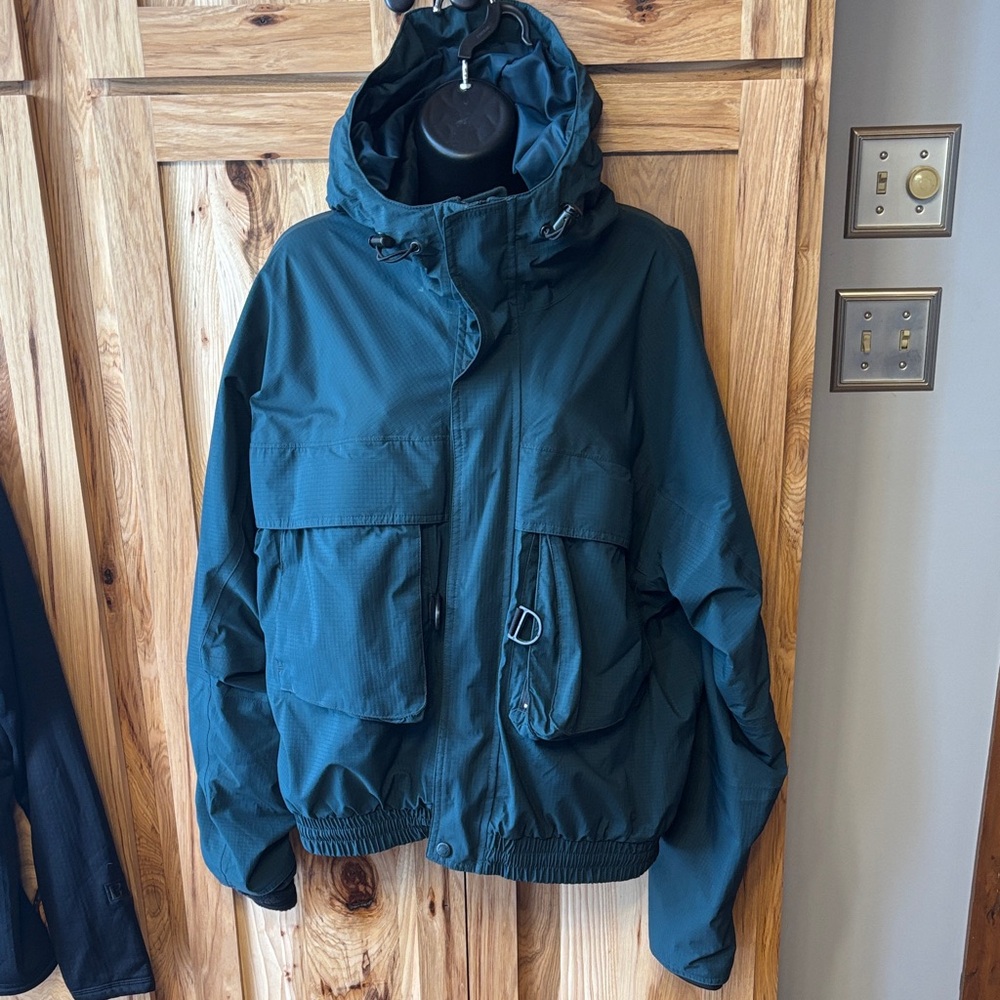 Cabela's Dark Teal Hooded Field Jacket with Utility Pockets